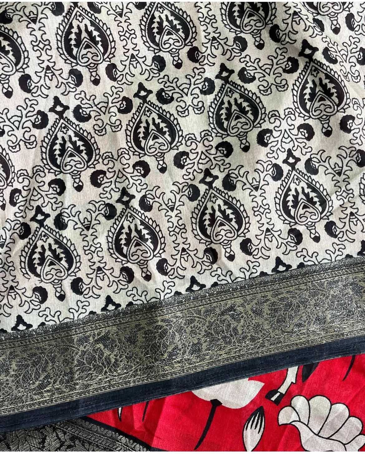 Ynf Fancy RIN203 Cow & Elephant Sarees Wedding Collections Wholesale Designer Sarees Printed Sarees Kalamkari Sarees Manufacturer