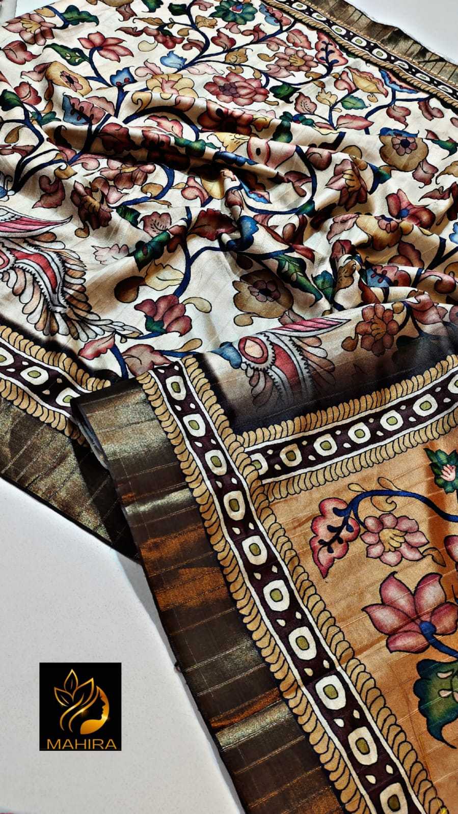 Ynf Fancy RIN203 Kitcha Lines Sarees Wedding Collections Festive Collections Wholesale Printed Sarees Traditional Sarees Tussar Sarees Manufacturer