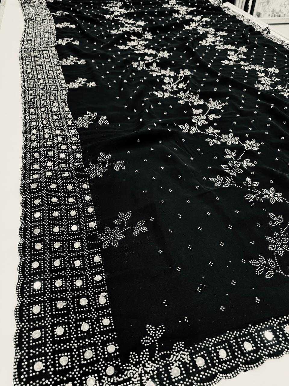 Ynf Faux Blooming KESH114 3664 Sarees Wedding Collections Festive Collections Wholesale Designer Sarees Swarovski Sarees Mirror Work Saree Manufacturer