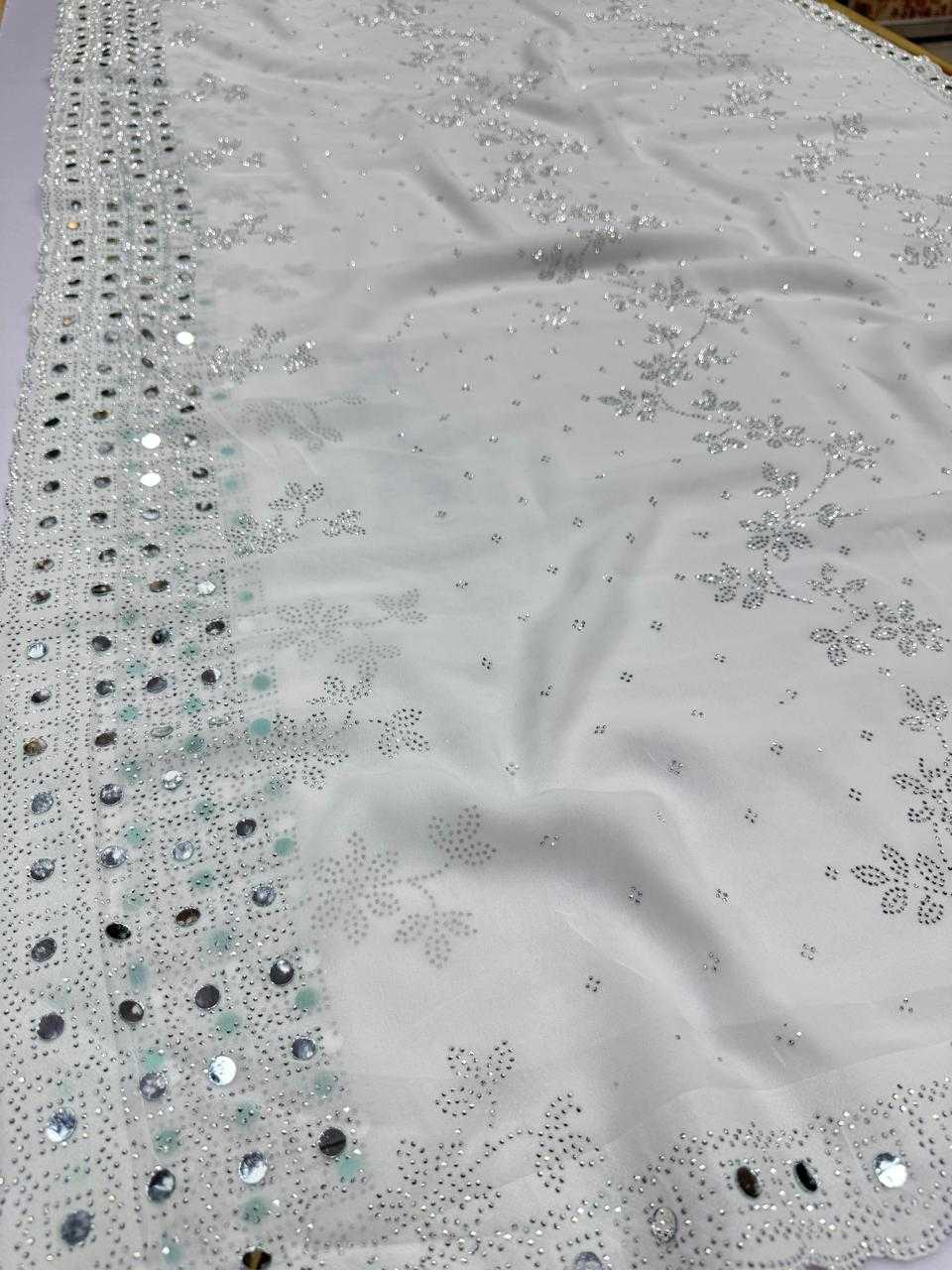 Ynf Faux Blooming KESH114 3664 Sarees Wedding Collections Festive Collections Wholesale Designer Sarees Swarovski Sarees Mirror Work Saree Manufacturer