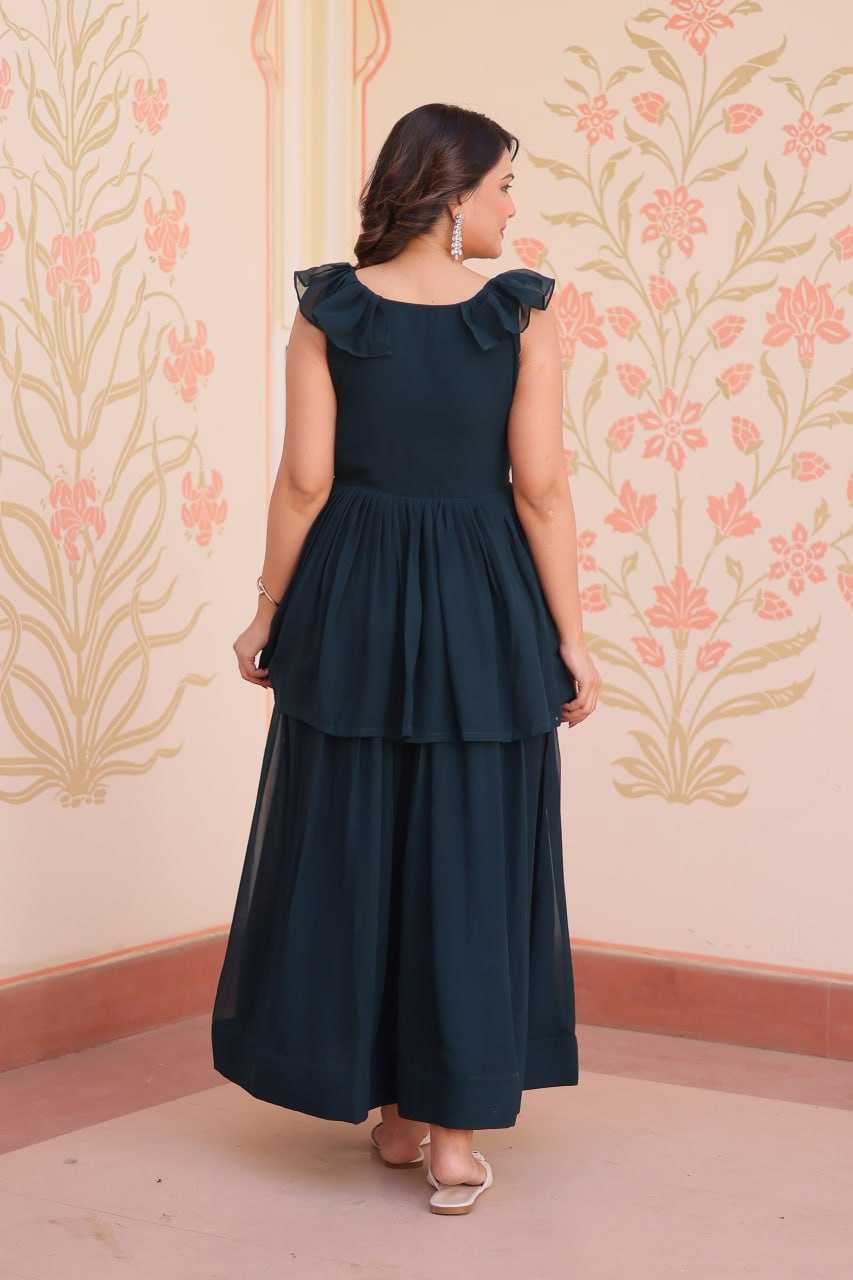 Ynf Faux Blooming KESH489 1175 Gowns Wholesale Fancy Gowns Embroidery Gowns Manufacturer