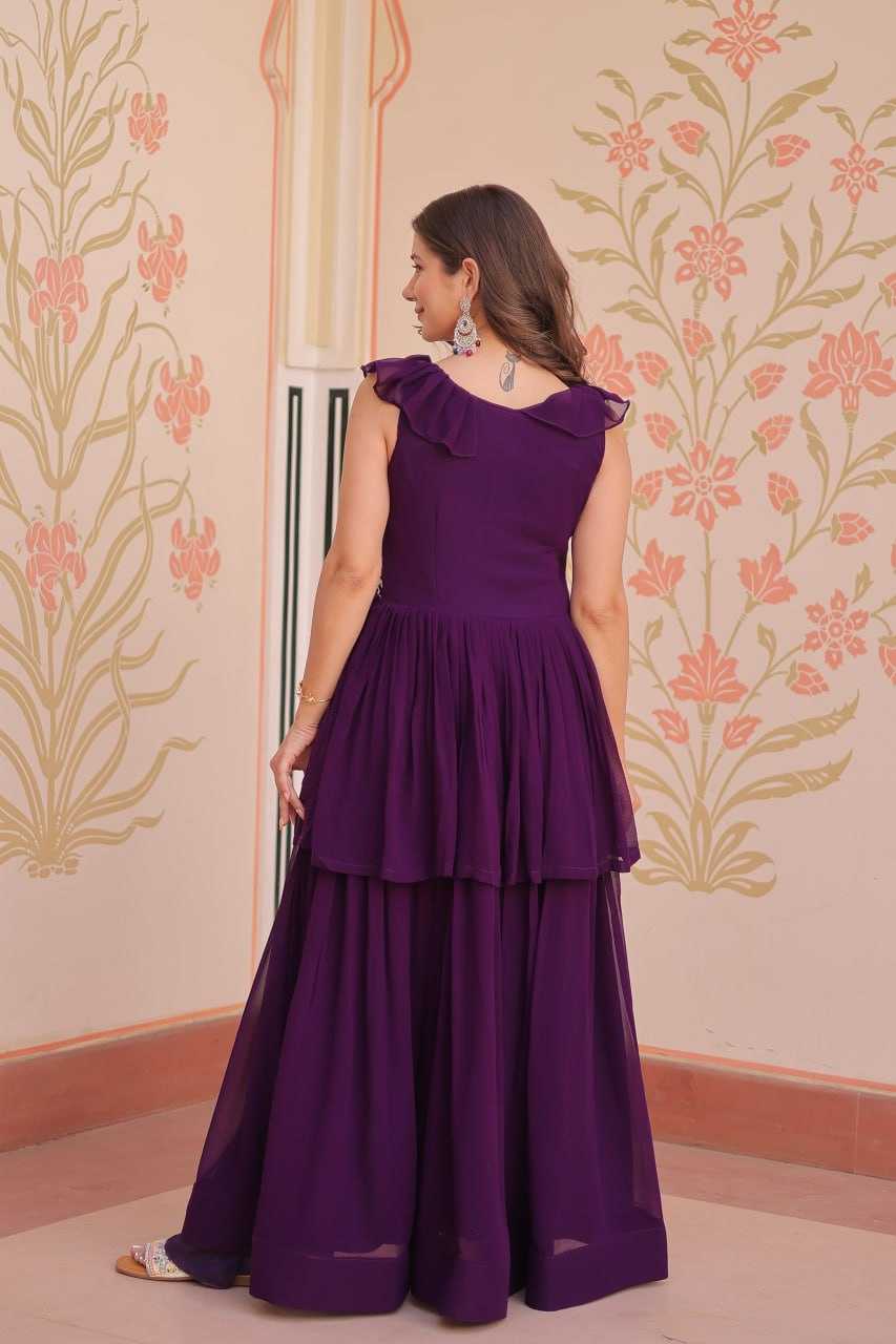 Ynf Faux Blooming KESH489 1175 Gowns Wholesale Fancy Gowns Embroidery Gowns Manufacturer