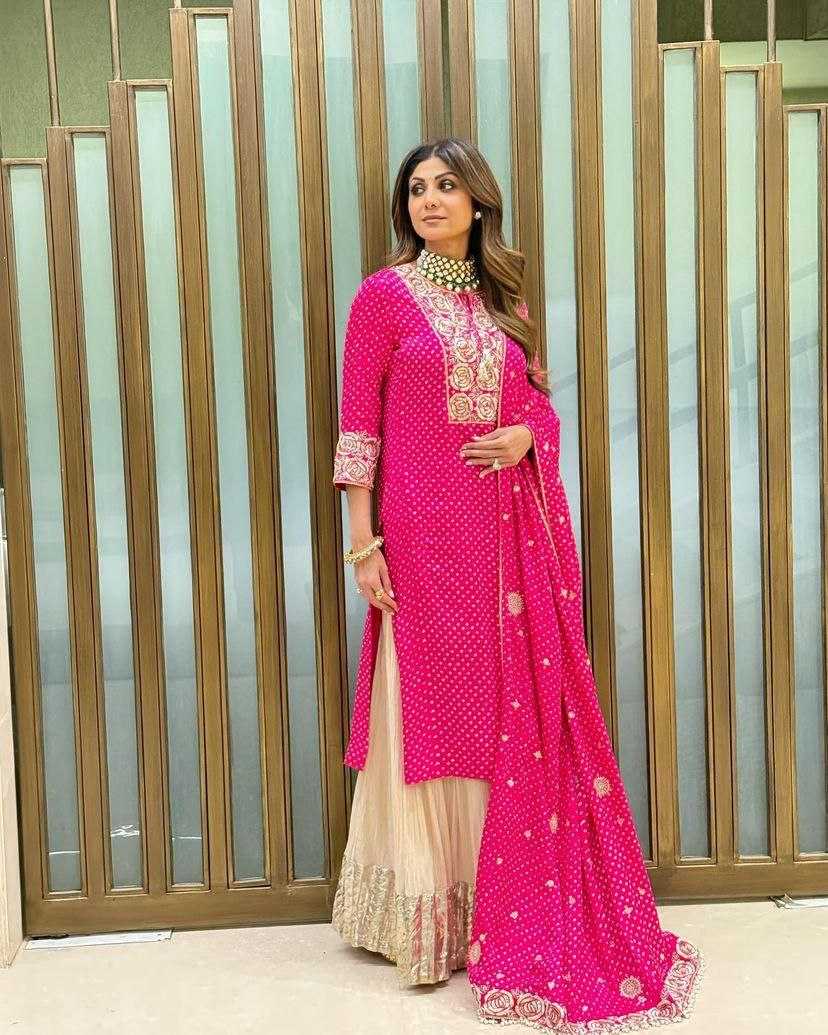 Ynf Faux Georgette KESH158 5049 Suits & Dresses Wedding Collections Bollywood Collections Wholesale Sharara Salwar Suits Georgette Suit Shilpa Shetty Manufacturer