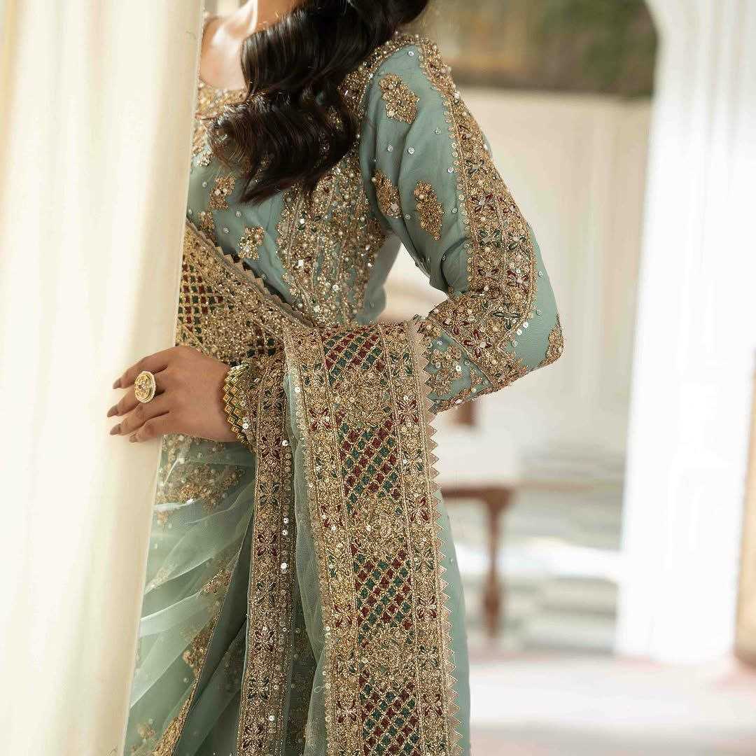 Ynf Faux Georgette KESH158 5050 Suits & Dresses Wedding Collections Festive Collections Wholesale Sharara Salwar Suits Georgette Suit Wedding Outfits Manufacturer