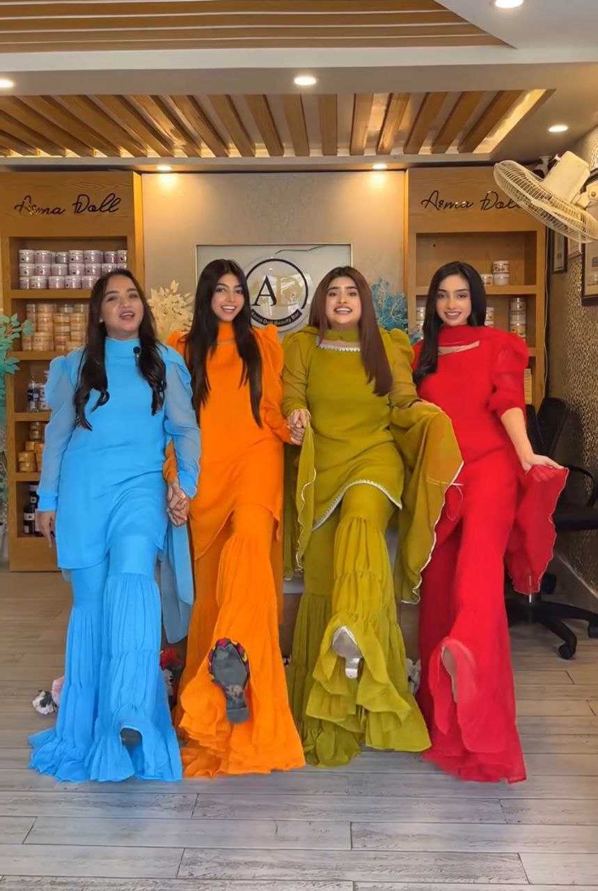 Ynf Faux Georgette KESH158 5053 Suits & Dresses Wedding Collections Festive Collections Wholesale Palazzo Suit Georgette Suit Party wear suits Manufacturer