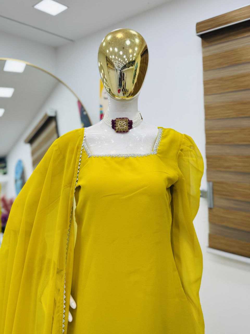 Ynf Faux Georgette KESH158 5053 Suits & Dresses Wedding Collections Festive Collections Wholesale Palazzo Suit Georgette Suit Party wear suits Manufacturer