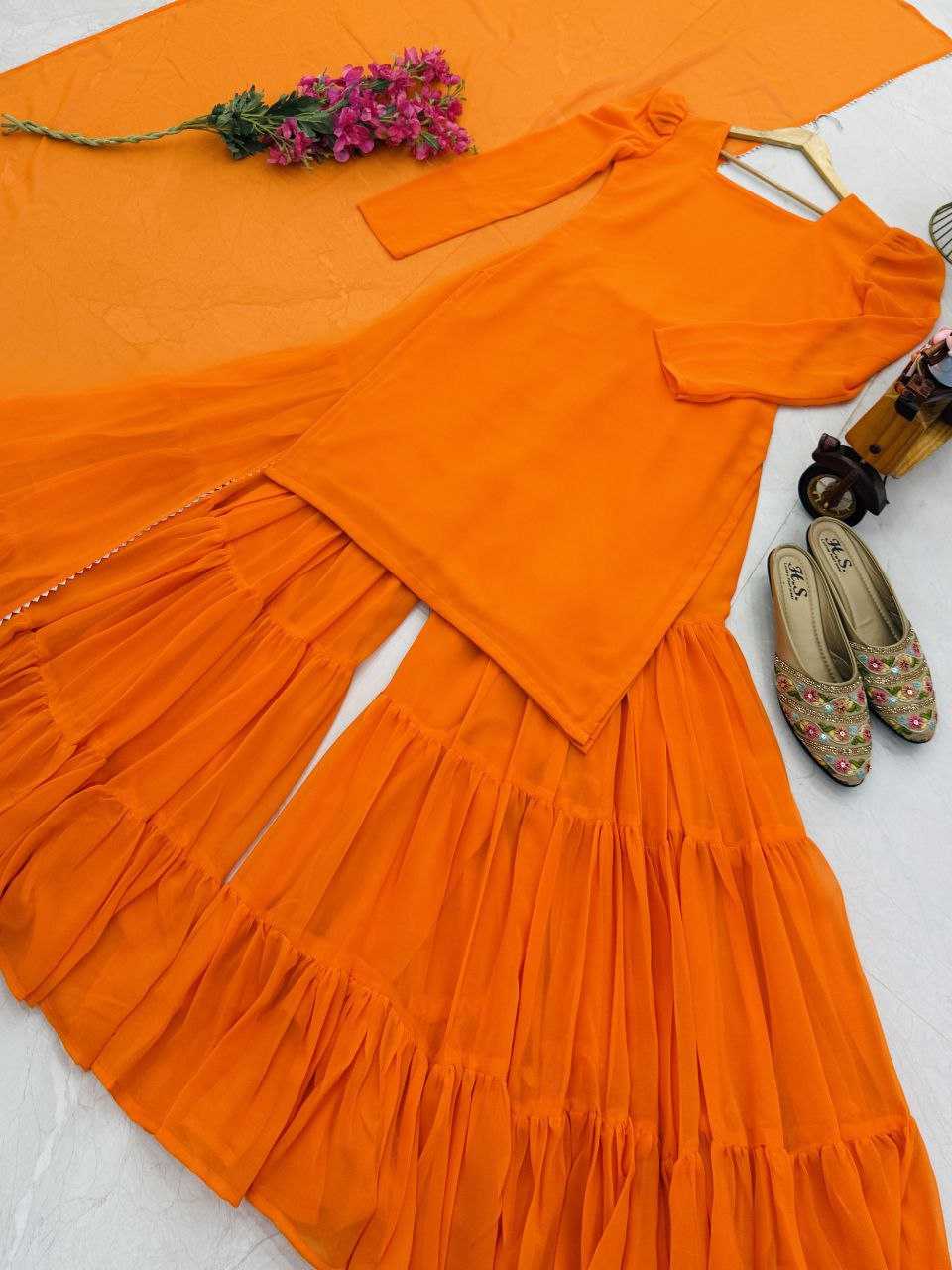 Ynf Faux Georgette KESH158 5053 Suits & Dresses Wedding Collections Festive Collections Wholesale Palazzo Suit Georgette Suit Party wear suits Manufacturer