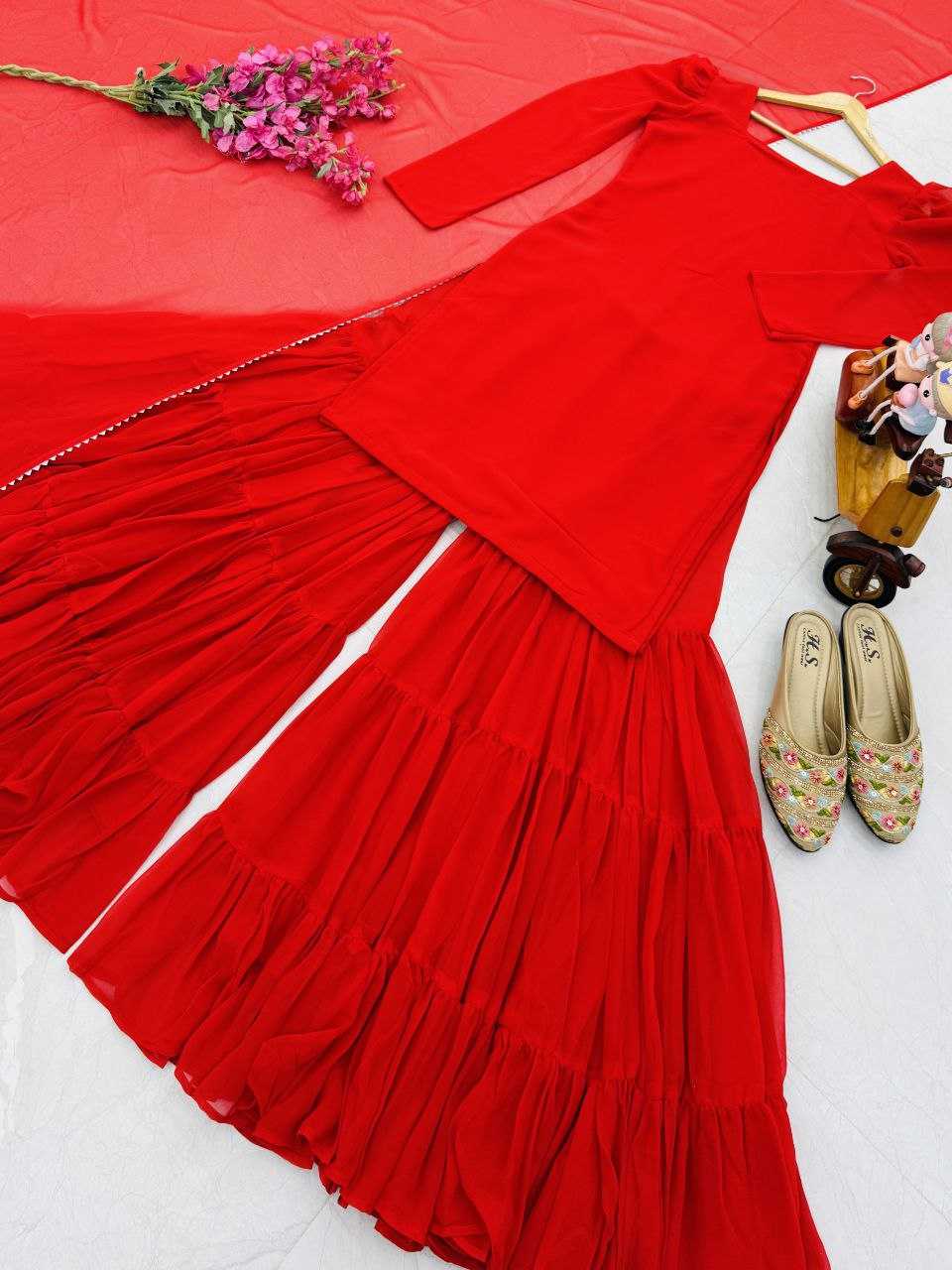 Ynf Faux Georgette KESH158 5053 Suits & Dresses Wedding Collections Festive Collections Wholesale Palazzo Suit Georgette Suit Party wear suits Manufacturer