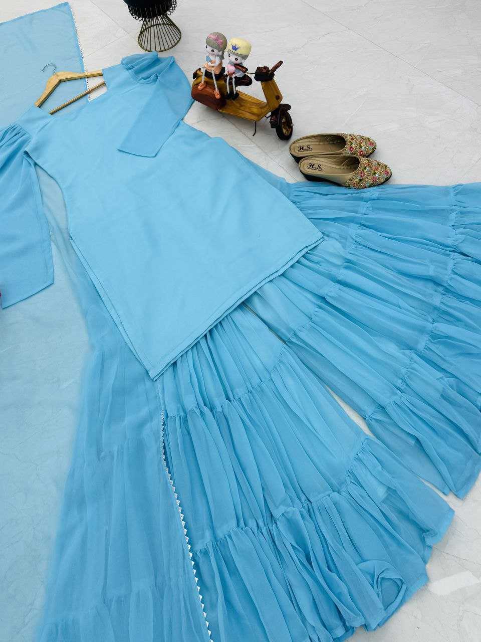 Ynf Faux Georgette KESH158 5053 Suits & Dresses Wedding Collections Festive Collections Wholesale Palazzo Suit Georgette Suit Party wear suits Manufacturer