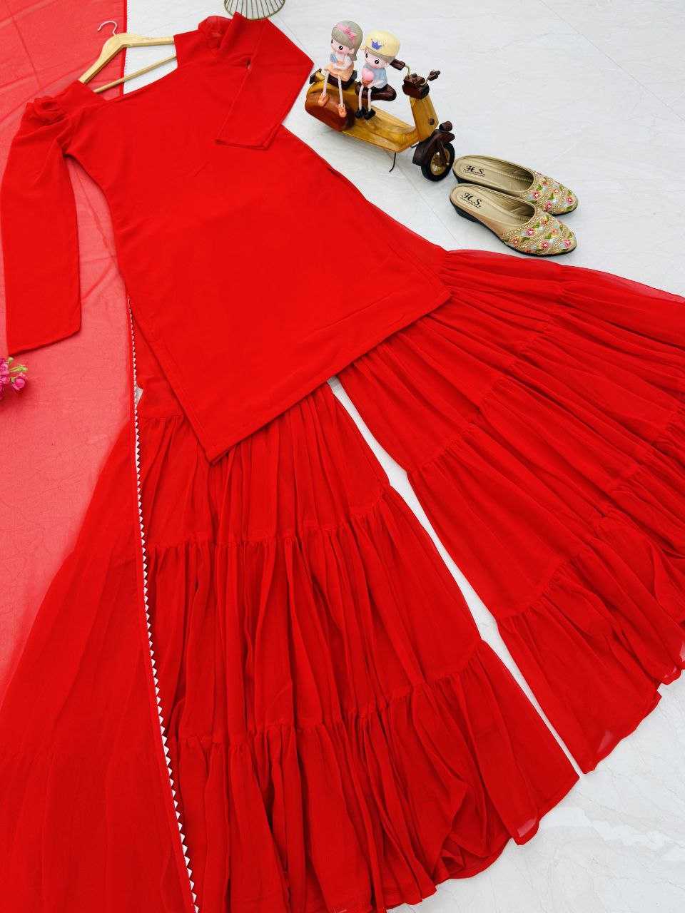 Ynf Faux Georgette KESH158 5053 Suits & Dresses Wedding Collections Festive Collections Wholesale Palazzo Suit Georgette Suit Party wear suits Manufacturer