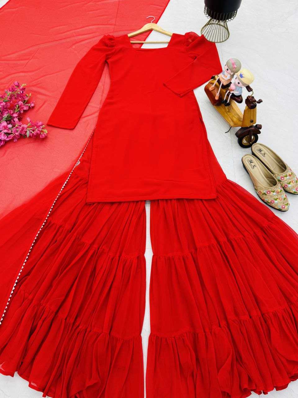 Ynf Faux Georgette KESH158 5053 Suits & Dresses Wedding Collections Festive Collections Wholesale Palazzo Suit Georgette Suit Party wear suits Manufacturer