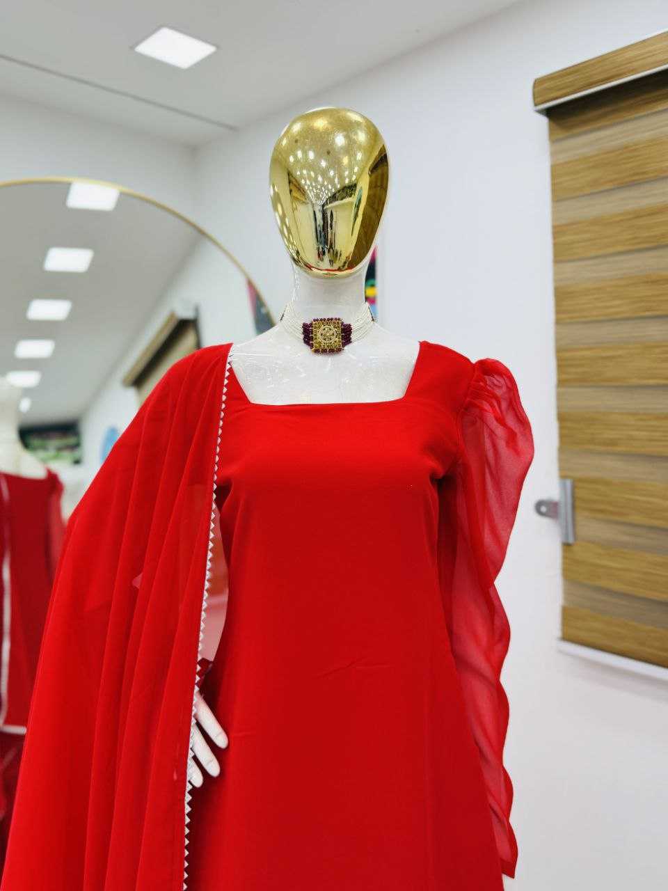 Ynf Faux Georgette KESH158 5053 Suits & Dresses Wedding Collections Festive Collections Wholesale Palazzo Suit Georgette Suit Party wear suits Manufacturer
