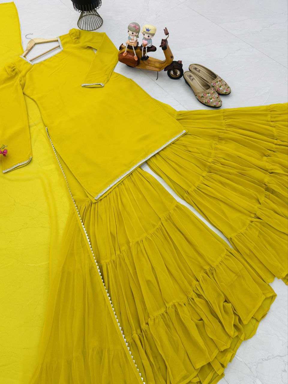Ynf Faux Georgette KESH158 5053 Suits & Dresses Wedding Collections Festive Collections Wholesale Palazzo Suit Georgette Suit Party wear suits Manufacturer