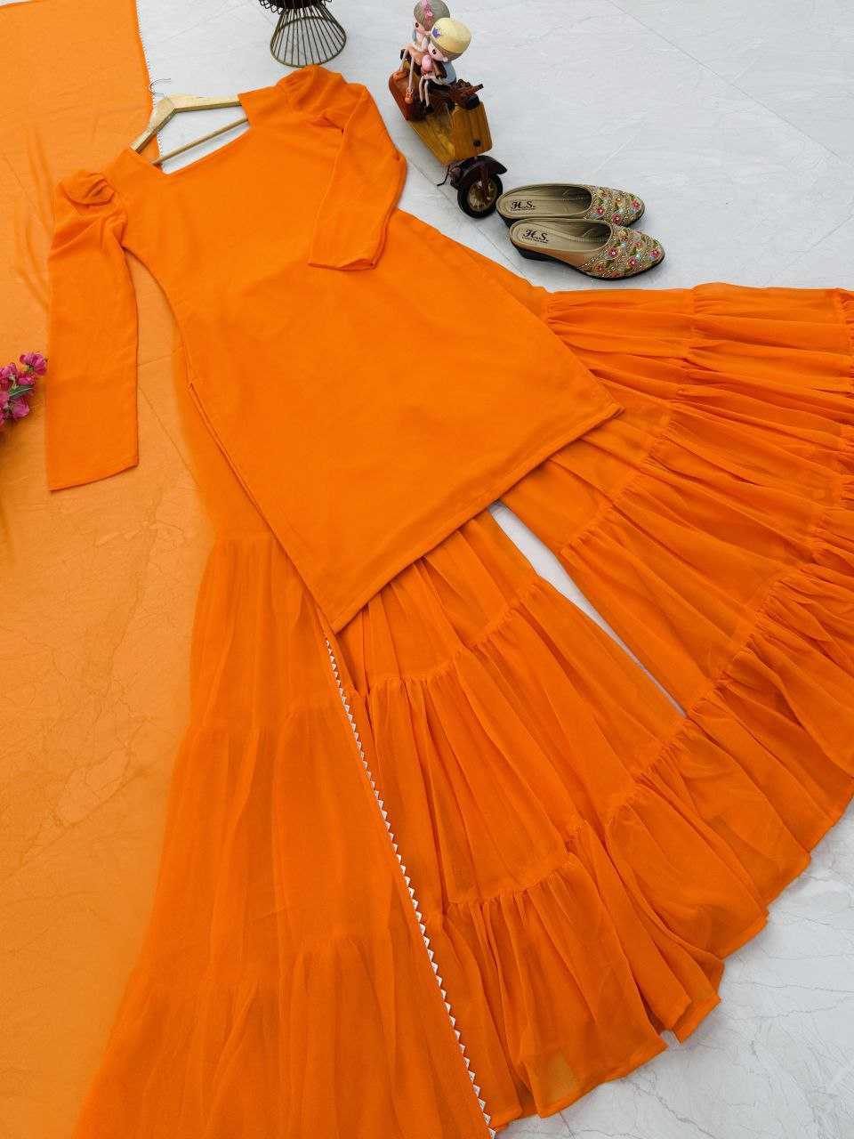 Ynf Faux Georgette KESH158 5053 Suits & Dresses Wedding Collections Festive Collections Wholesale Palazzo Suit Georgette Suit Party wear suits Manufacturer
