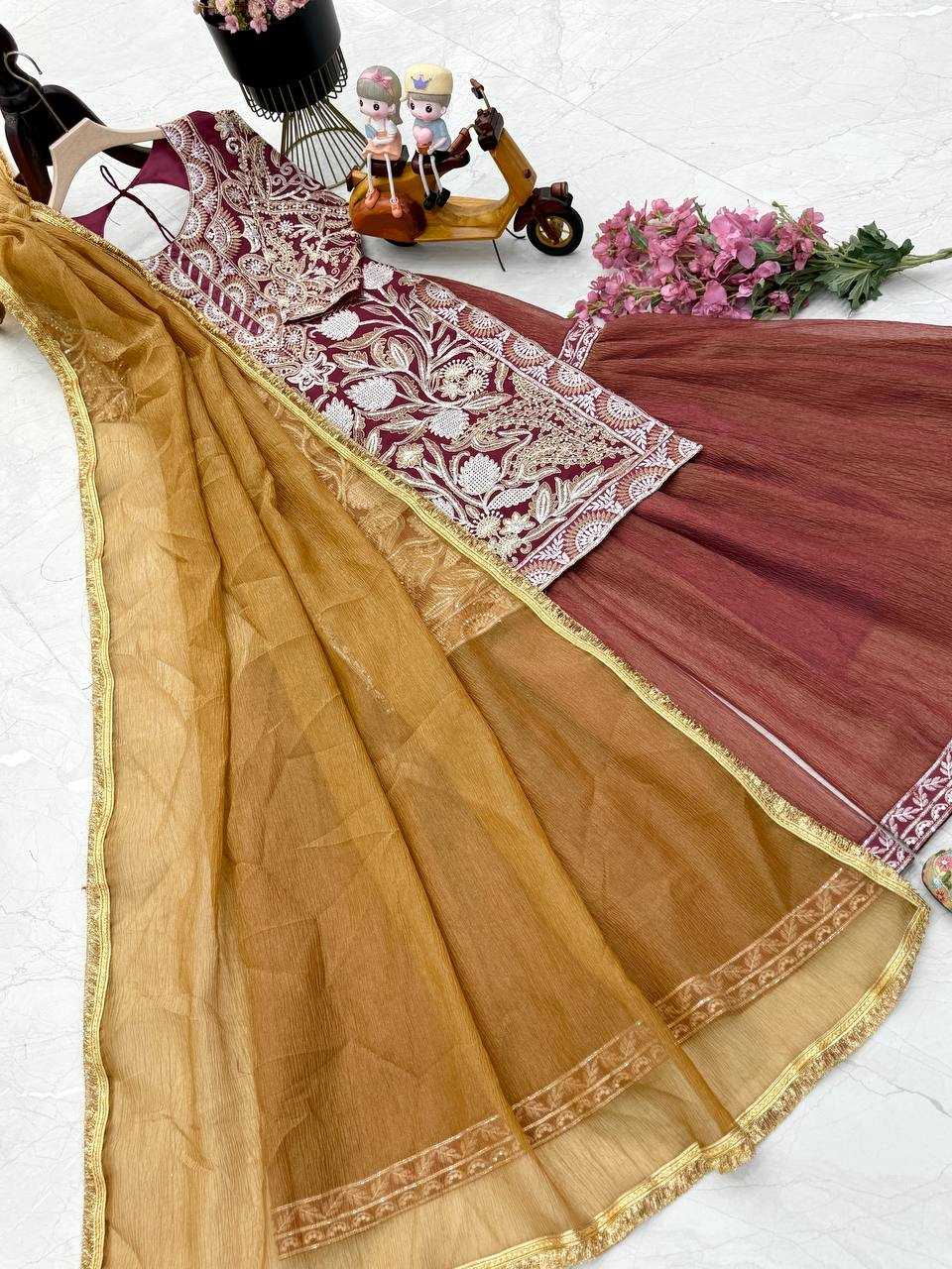 Ynf Faux Georgette KESH158 9009 Suits & Dresses Wedding Collections Festive Collections Wholesale Palazzo Suit Georgette Suit Wedding Outfits Manufacturer
