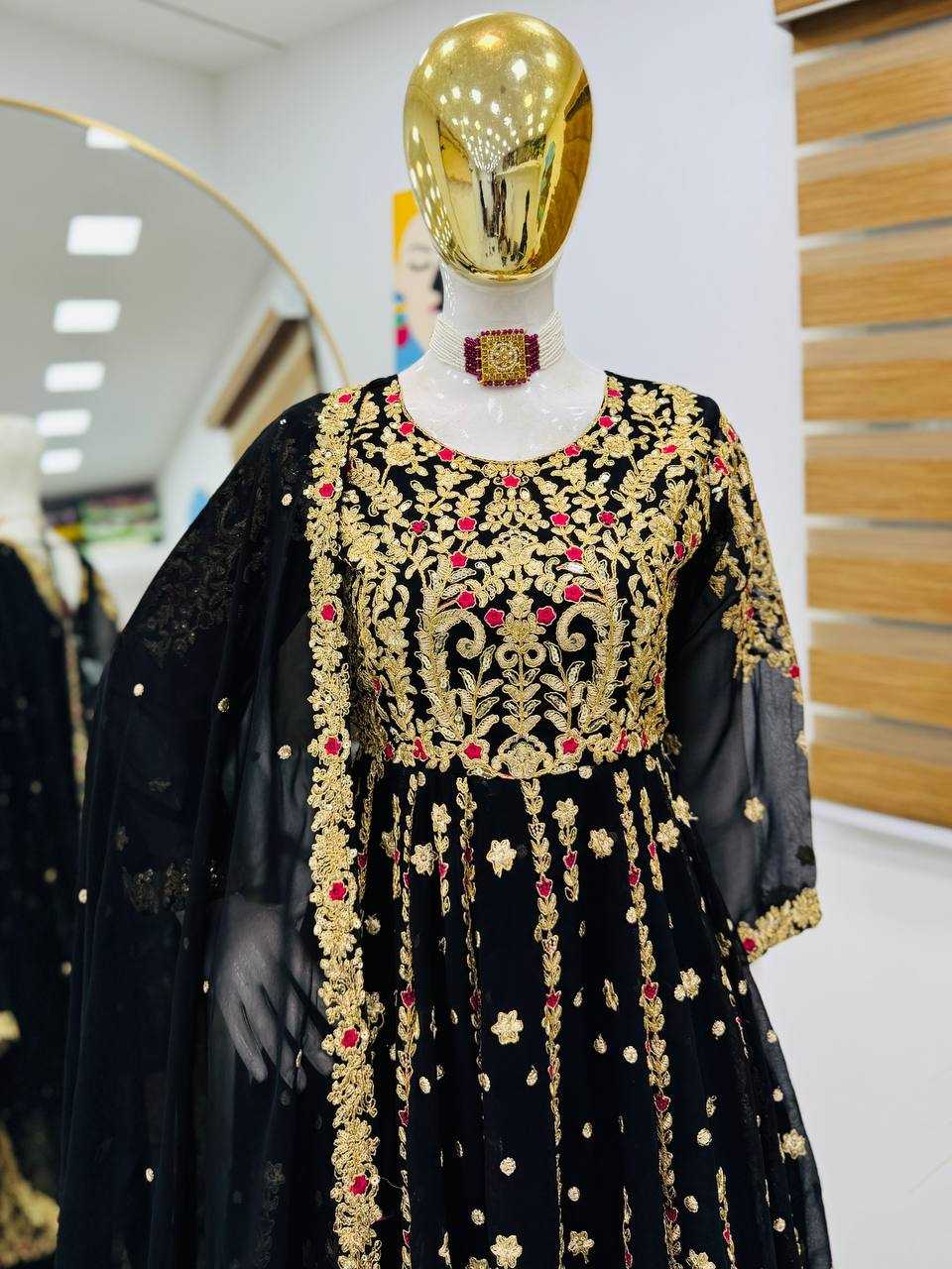 Ynf Faux Georgette KESH158 9013 Suits & Dresses Wedding Collections Festive Collections Wholesale Palazzo Suit Georgette Suit Wedding Outfits Manufacturer