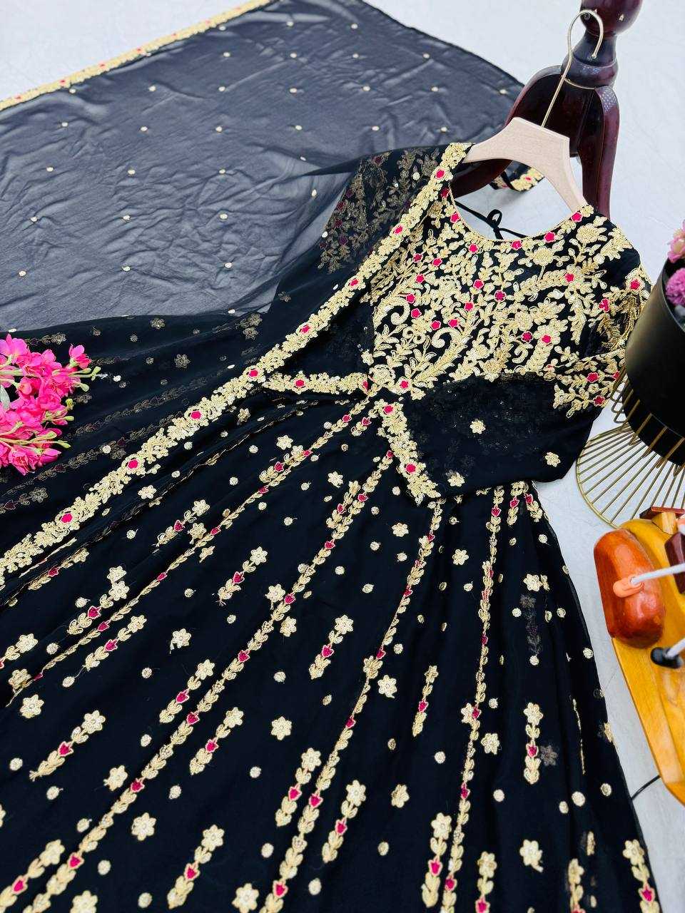 Ynf Faux Georgette KESH158 9013 Suits & Dresses Wedding Collections Festive Collections Wholesale Palazzo Suit Georgette Suit Wedding Outfits Manufacturer