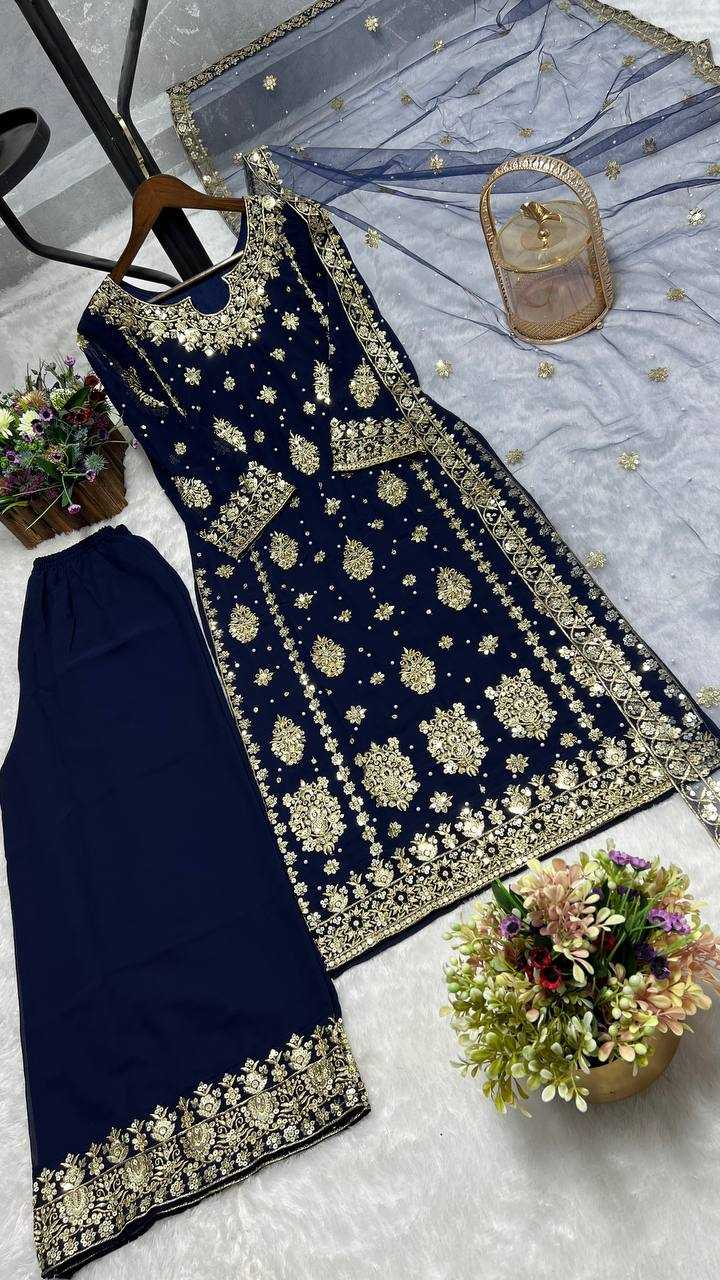 Ynf Faux Georgette KESH159 1034 Kurti Wholesale Fancy Kurti Georgette Kurti Embroidered Kurtis Manufacturer