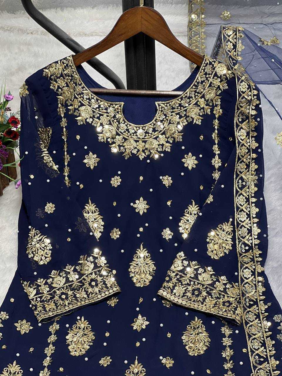 Ynf Faux Georgette KESH159 1034 Kurti Wholesale Fancy Kurti Georgette Kurti Embroidered Kurtis Manufacturer