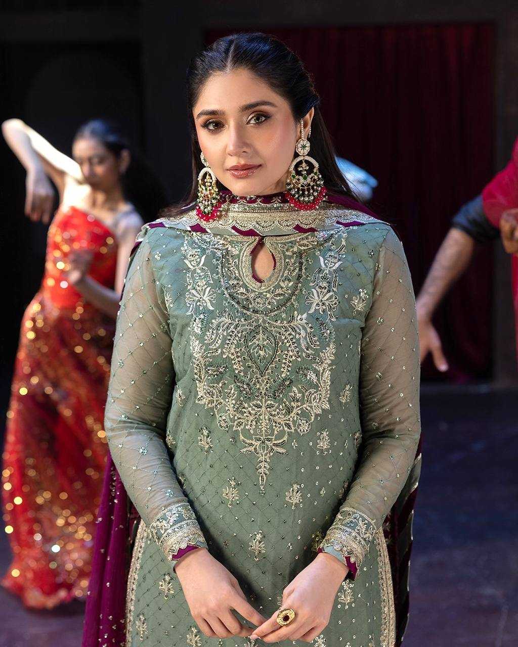Ynf Faux Georgette KESH159 607 Suits & Dresses Islamic Clothing Wedding Collections Wholesale Pakistani Suits Palazzo Suit Georgette Suit Manufacturer