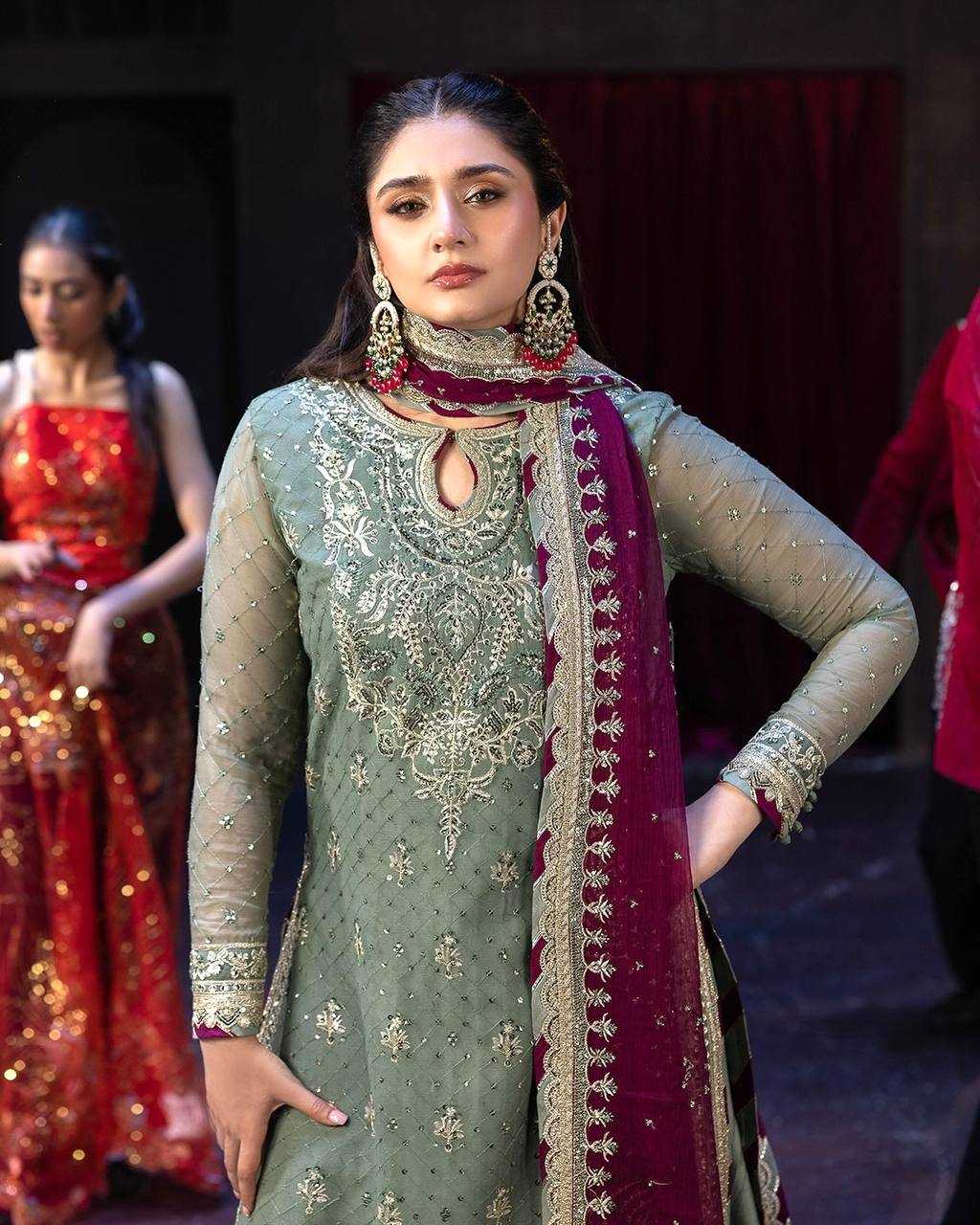 Ynf Faux Georgette KESH159 607 Suits & Dresses Islamic Clothing Wedding Collections Wholesale Pakistani Suits Palazzo Suit Georgette Suit Manufacturer