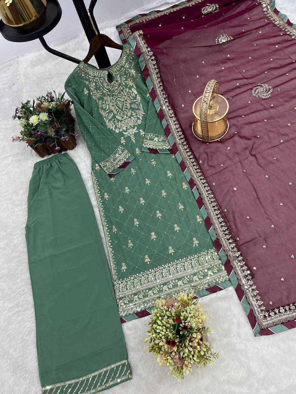 Ynf Faux Georgette KESH159 607 Suits & Dresses Islamic Clothing Wedding Collections Wholesale Pakistani Suits Palazzo Suit Georgette Suit Manufacturer