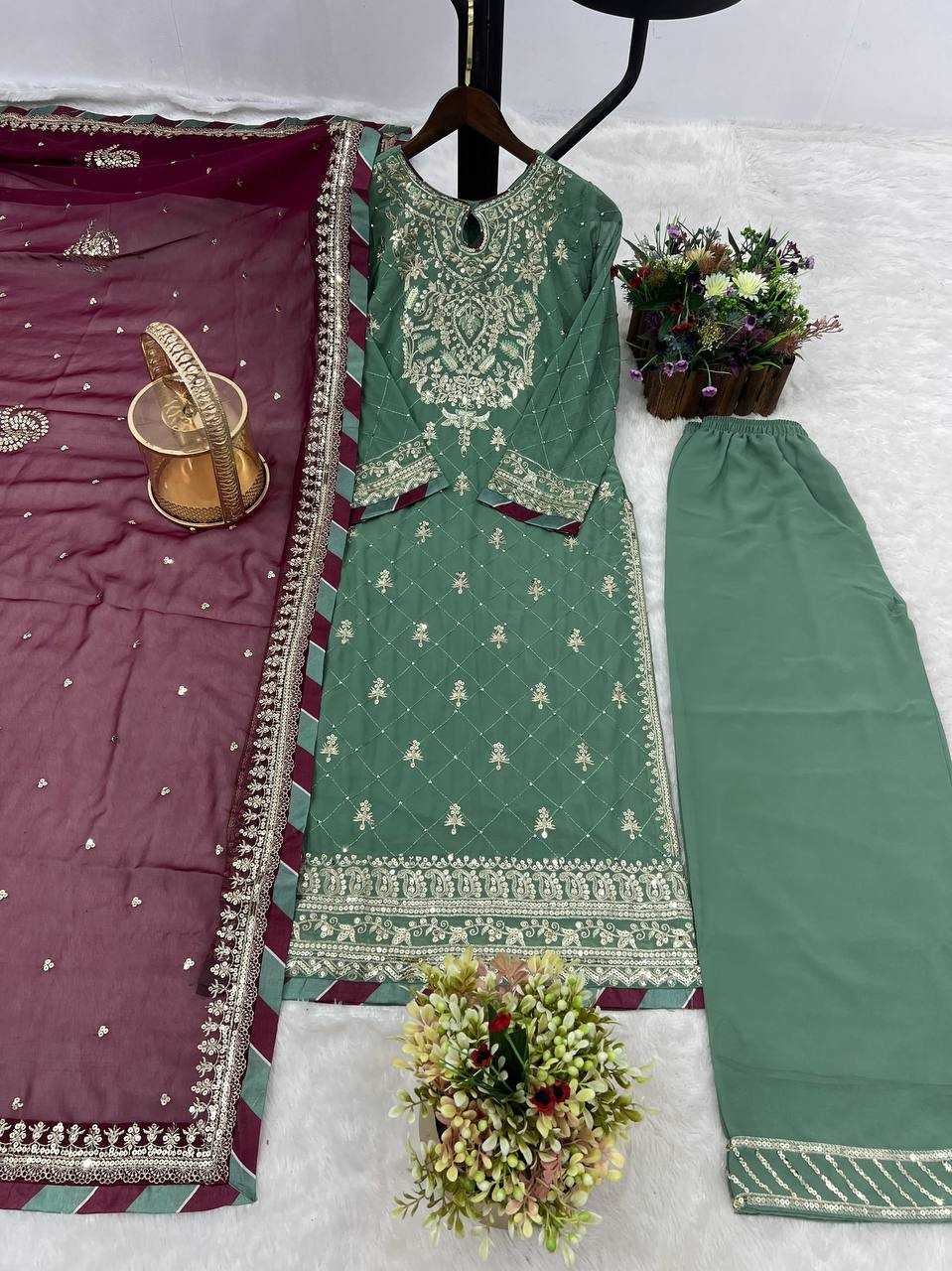 Ynf Faux Georgette KESH159 607 Suits & Dresses Islamic Clothing Wedding Collections Wholesale Pakistani Suits Palazzo Suit Georgette Suit Manufacturer