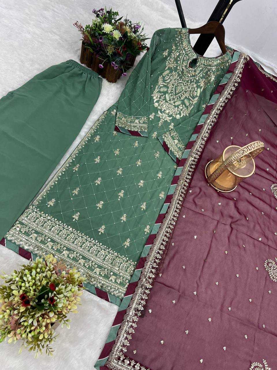 Ynf Faux Georgette KESH159 607 Suits & Dresses Islamic Clothing Wedding Collections Wholesale Pakistani Suits Palazzo Suit Georgette Suit Manufacturer