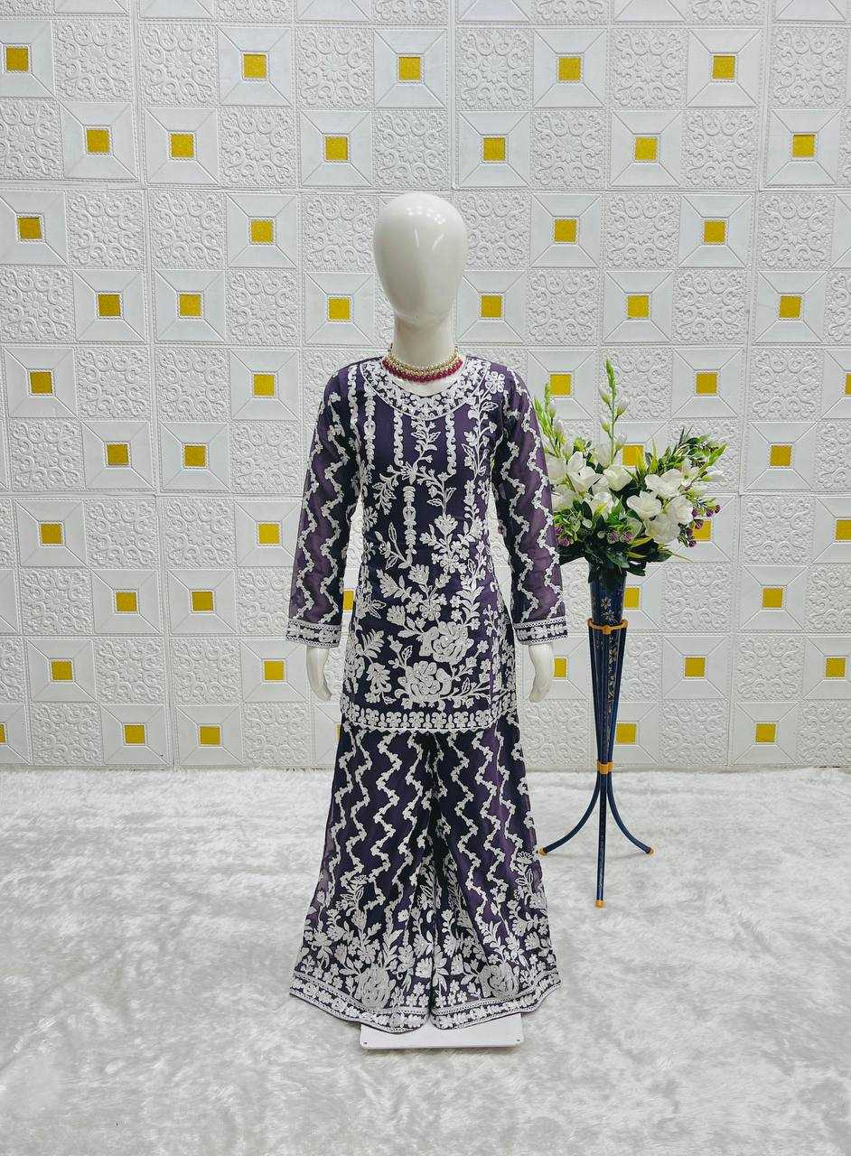 Ynf Faux Georgette KESH415 216 Kids Wear Wedding Collections Festive Collections Wholesale Kids Sharara Kids Suit Embroidered Frock Manufacturer