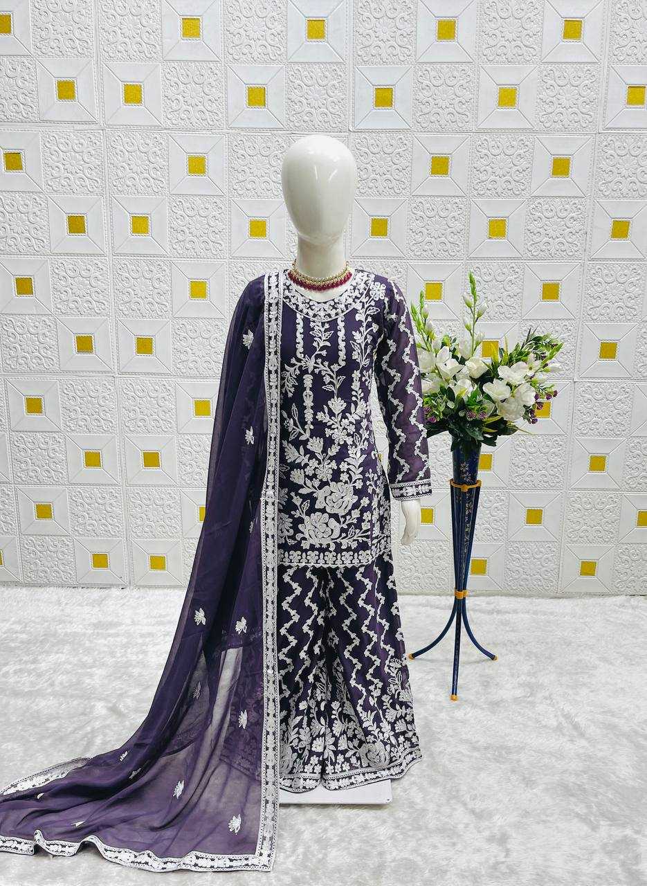 Ynf Faux Georgette KESH415 216 Kids Wear Wedding Collections Festive Collections Wholesale Kids Sharara Kids Suit Embroidered Frock Manufacturer