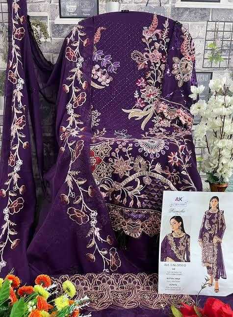 Ynf Faux Georgette KESH444 RAMSHA VOL-13 Suits & Dresses Wholesale Embroidery Suits Georgette Suit Wedding Suits Manufacturer