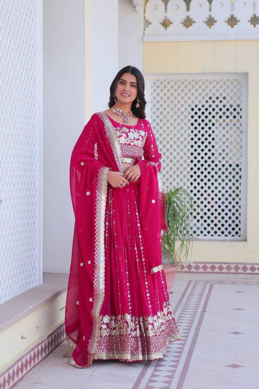 Ynf Faux Georgette KESH498 077 Lehengas Wholesale Designer Lehenga Wedding Lehenga Embroidered Lehenga Manufacturer