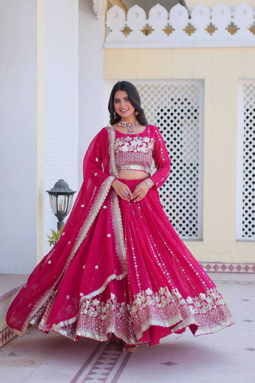 Ynf Faux Georgette KESH498 077 Lehengas Wholesale Designer Lehenga Wedding Lehenga Embroidered Lehenga Manufacturer