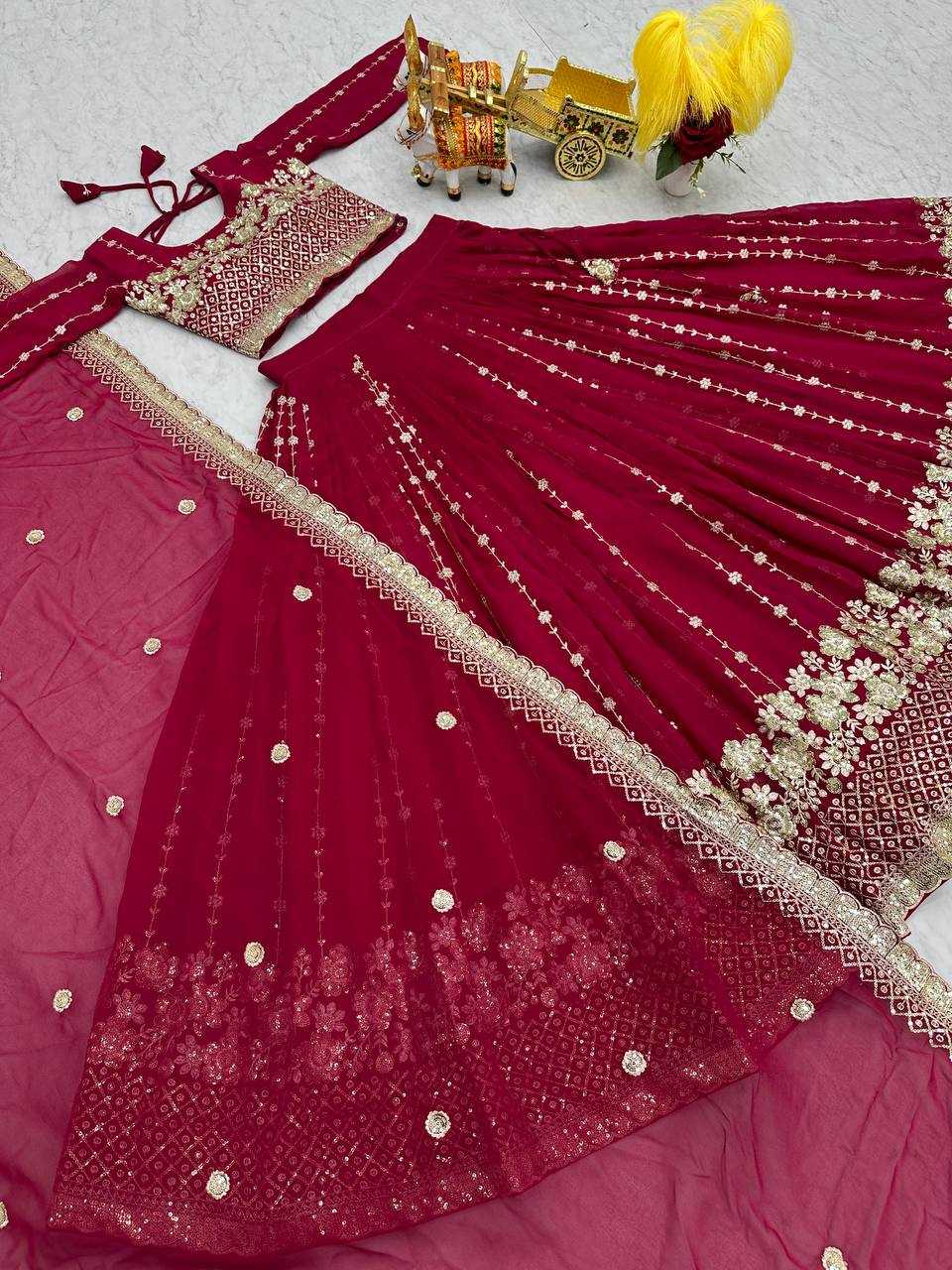 Ynf Faux Georgette KESH498 077 Lehengas Wholesale Designer Lehenga Wedding Lehenga Embroidered Lehenga Manufacturer
