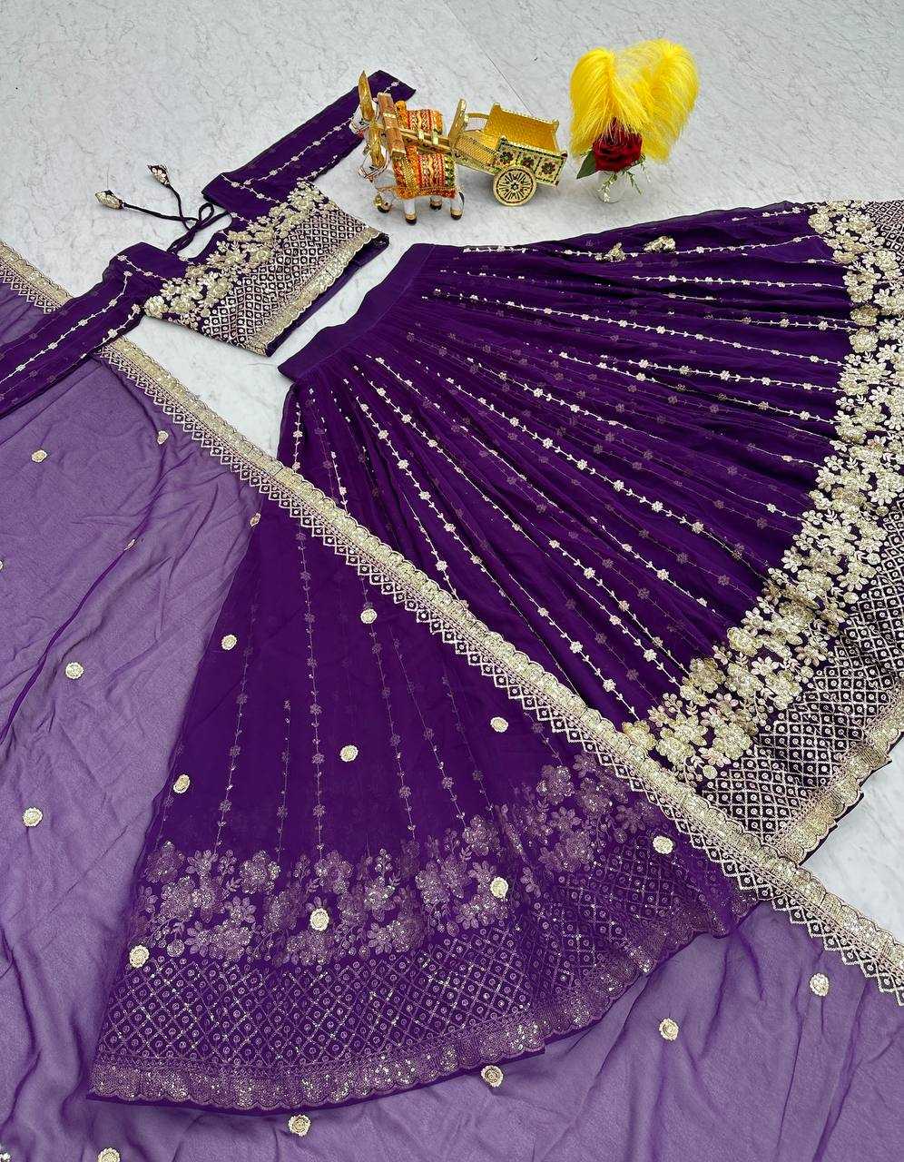 Ynf Faux Georgette KESH498 077 Lehengas Wholesale Designer Lehenga Wedding Lehenga Embroidered Lehenga Manufacturer