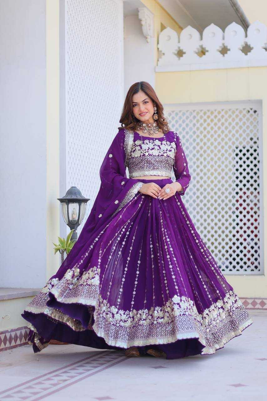 Ynf Faux Georgette KESH498 077 Lehengas Wholesale Designer Lehenga Wedding Lehenga Embroidered Lehenga Manufacturer