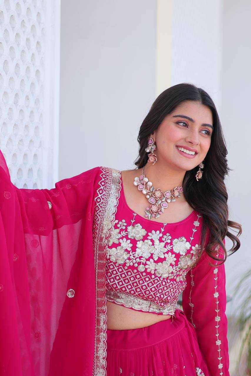 Ynf Faux Georgette KESH498 077 Lehengas Wholesale Designer Lehenga Wedding Lehenga Embroidered Lehenga Manufacturer