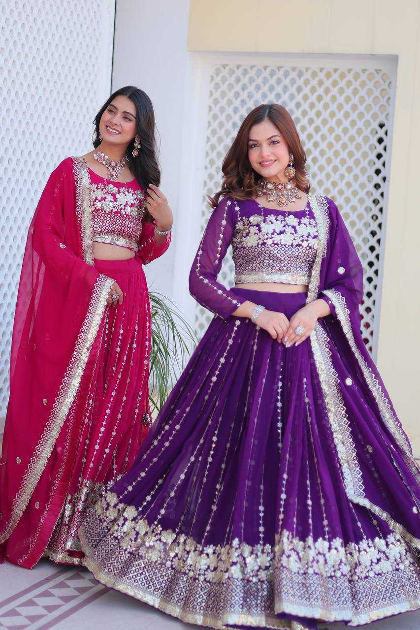 Ynf Faux Georgette KESH498 077 Lehengas Wholesale Designer Lehenga Wedding Lehenga Embroidered Lehenga Manufacturer
