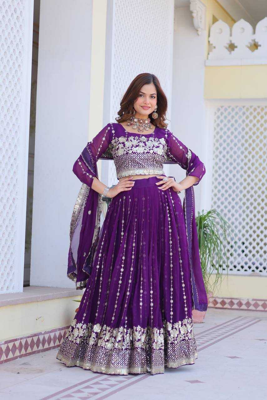 Ynf Faux Georgette KESH498 077 Lehengas Wholesale Designer Lehenga Wedding Lehenga Embroidered Lehenga Manufacturer