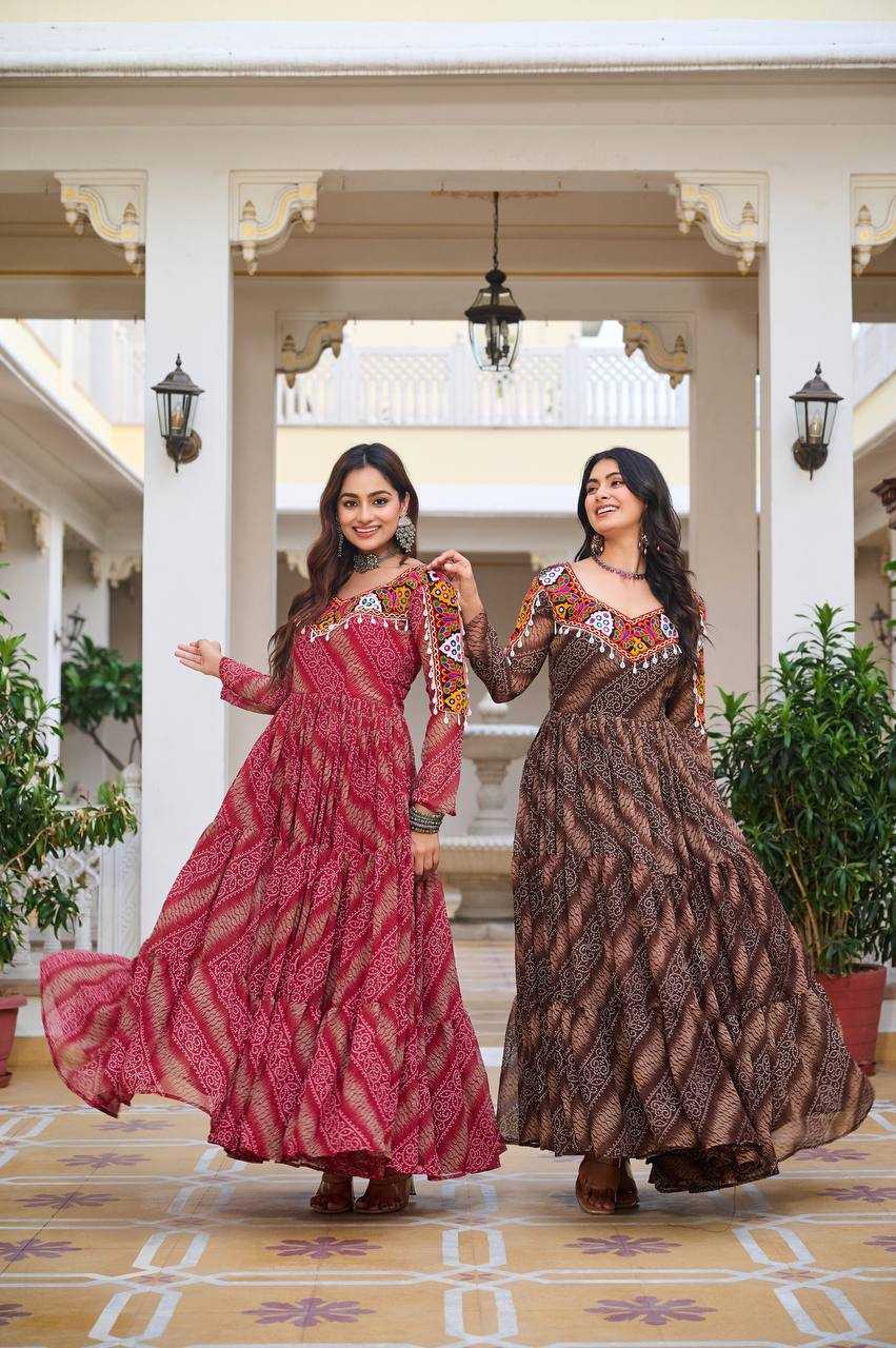 Ynf Faux Georgette KESH498 109 Gowns Wholesale Designer Gowns Manufacturer