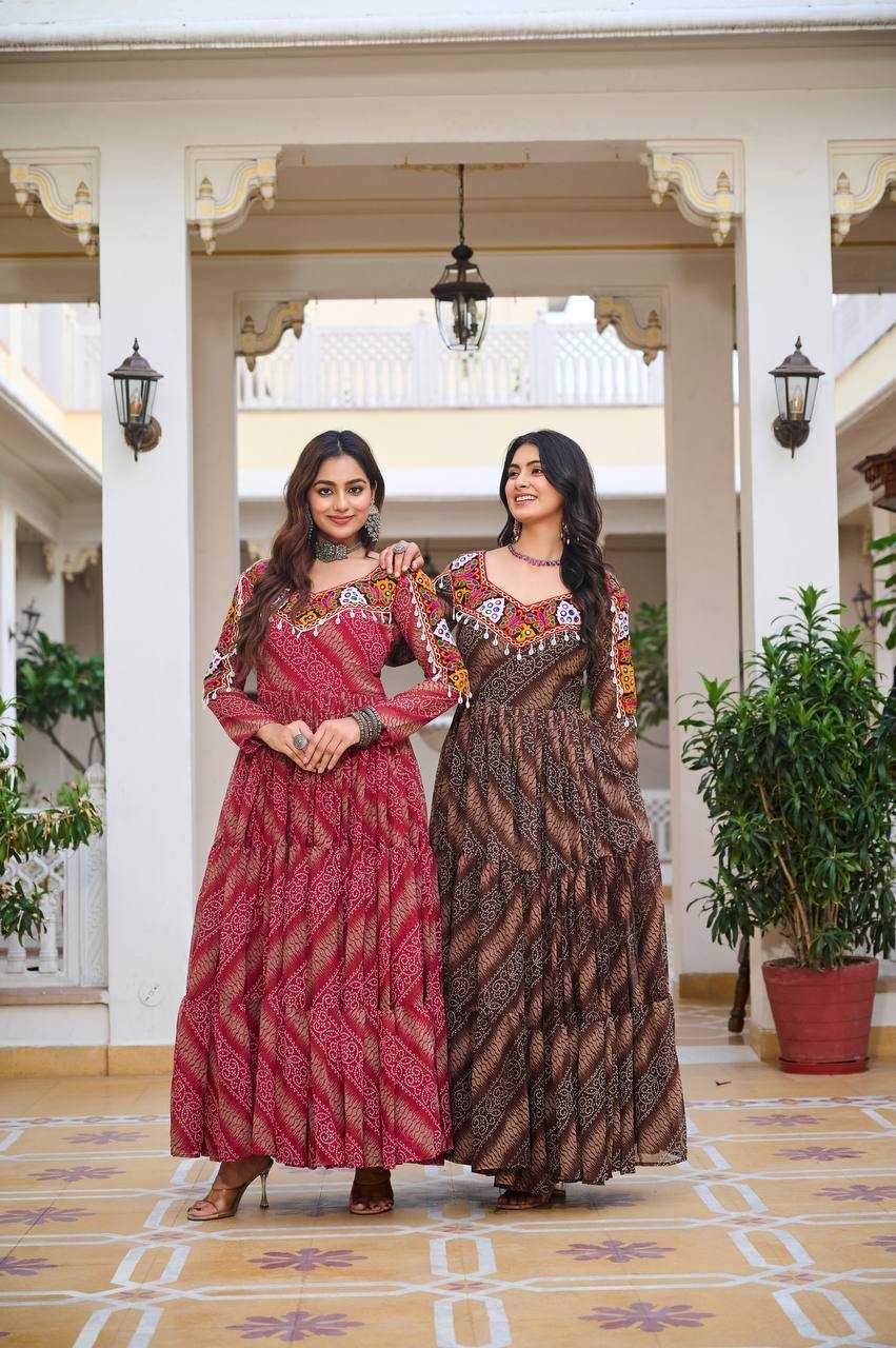 Ynf Faux Georgette KESH498 109 Gowns Wholesale Designer Gowns Manufacturer