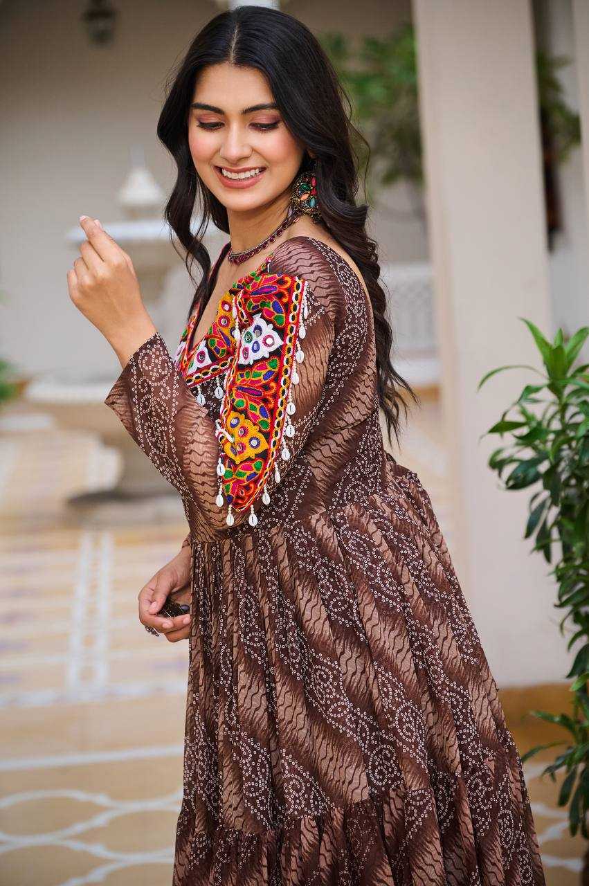 Ynf Faux Georgette KESH498 109 Gowns Wholesale Designer Gowns Manufacturer