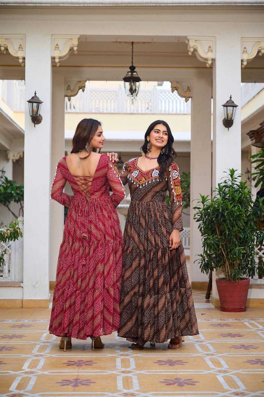Ynf Faux Georgette KESH498 109 Gowns Wholesale Designer Gowns Manufacturer