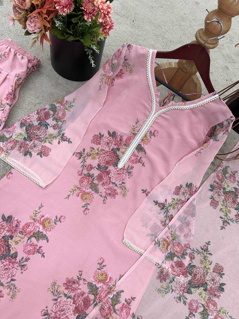 Ynf Faux Georgette KESH499 008 Suits & Dresses Wedding Collections Festive Collections Wholesale Printed Suits Georgette Suit Party Wear Dresses Manufacturer