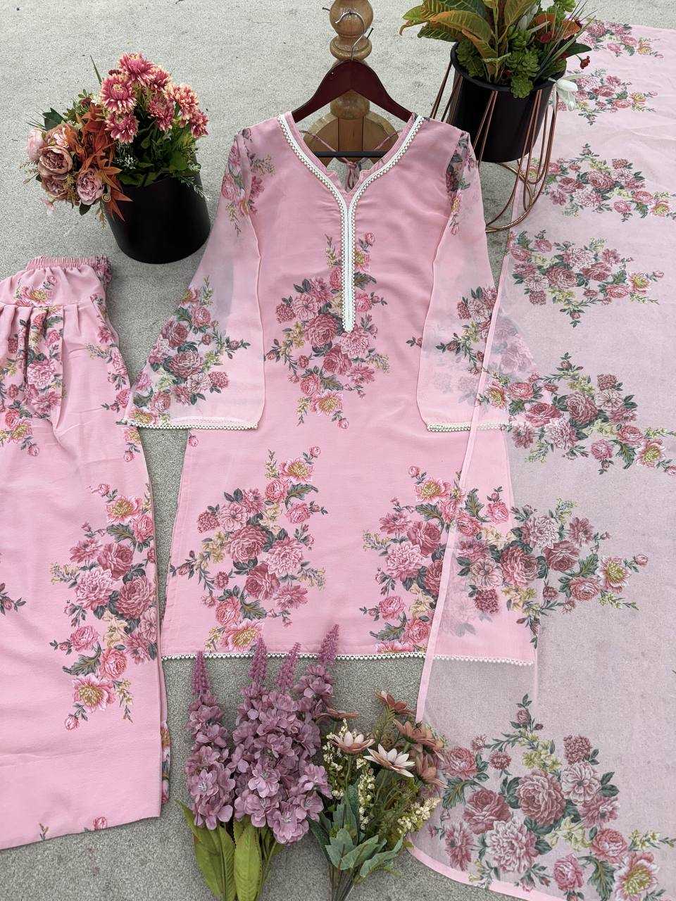 Ynf Faux Georgette KESH499 008 Suits & Dresses Wedding Collections Festive Collections Wholesale Printed Suits Georgette Suit Party Wear Dresses Manufacturer