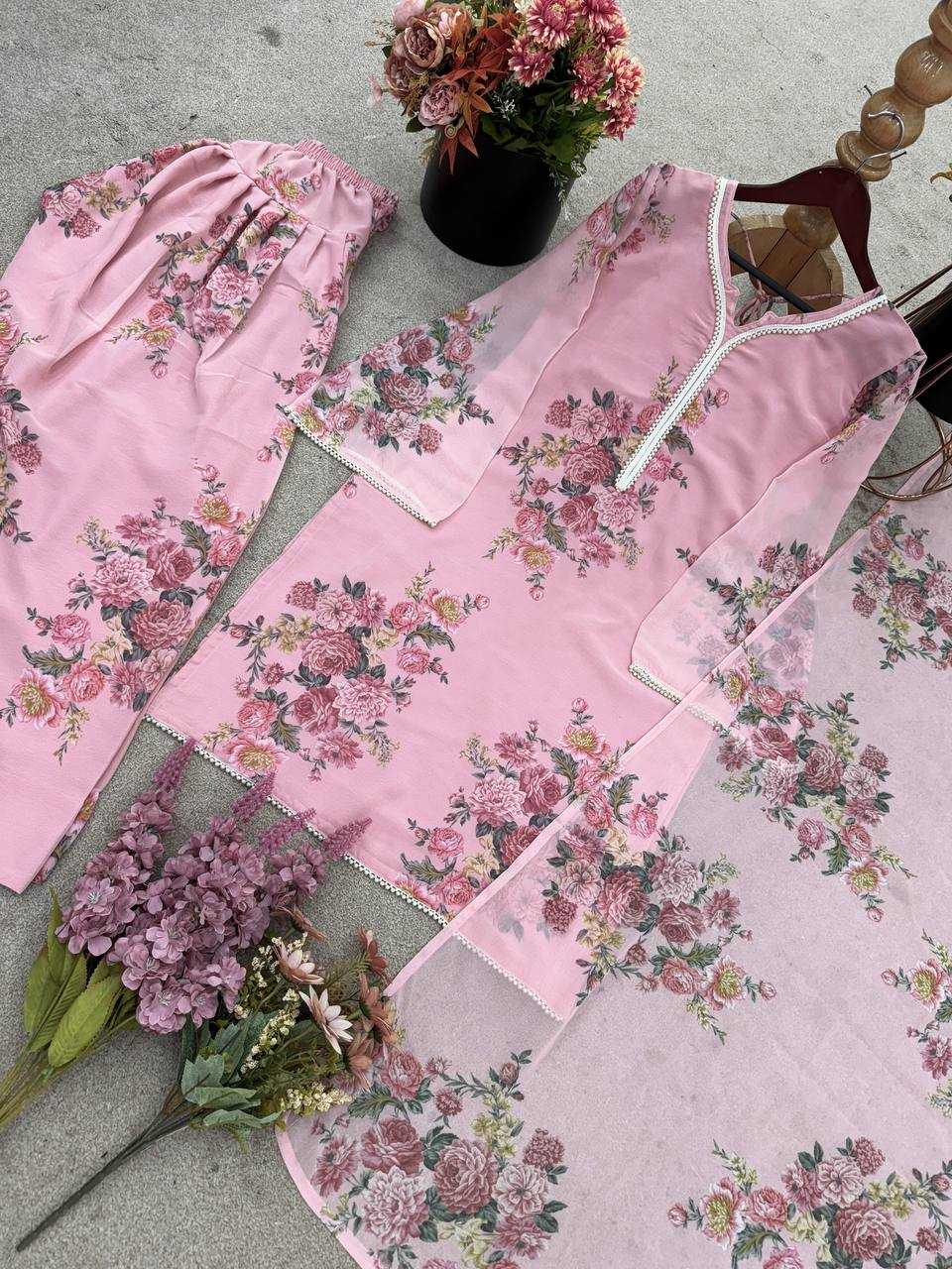 Ynf Faux Georgette KESH499 008 Suits & Dresses Wedding Collections Festive Collections Wholesale Printed Suits Georgette Suit Party Wear Dresses Manufacturer