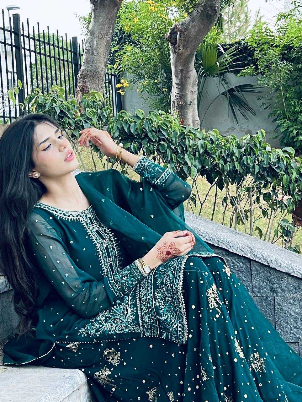 Ynf Faux Georgette KESH499 012 Lehengas Wedding Collections Festive Collections Wholesale Embroidered Lehenga Georgette Lehenga Lehenga With Dupatta Manufacturer