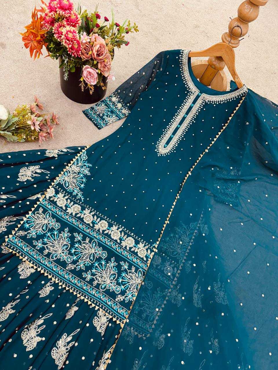 Ynf Faux Georgette KESH499 012 Lehengas Wedding Collections Festive Collections Wholesale Embroidered Lehenga Georgette Lehenga Lehenga With Dupatta Manufacturer