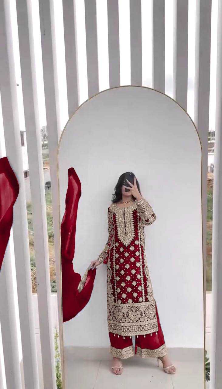 Ynf Faux Georgette KESH499 1654 Suits & Dresses Wedding Collections Plus Size Collections Wholesale Embroidery Suits Georgette Suit Designer Suits Manufacturer