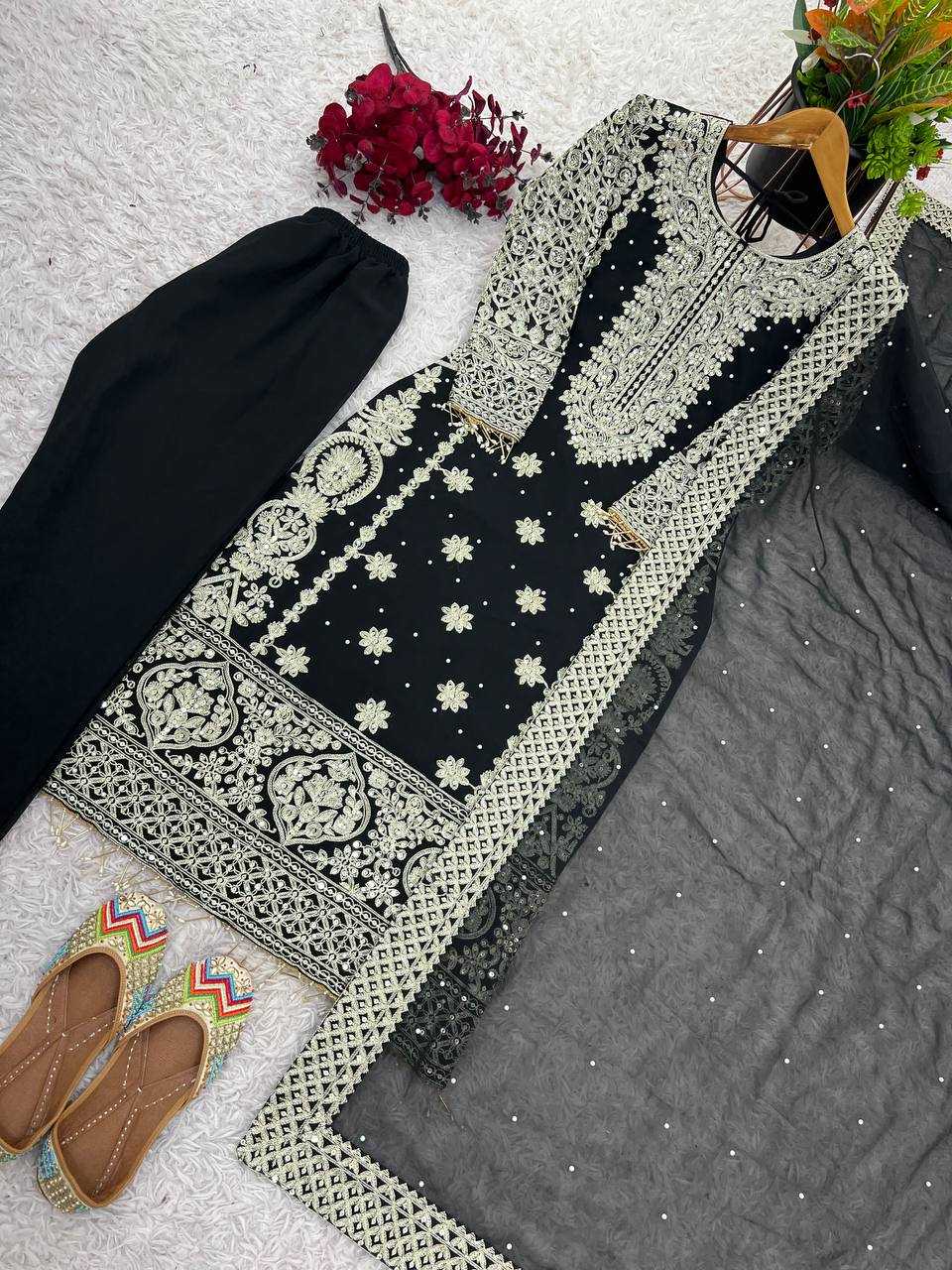 Ynf Faux Georgette KESH499 1654 Suits & Dresses Wholesale Ladies Suits Embroidery Suits Bridal Wedding Dresses Manufacturer